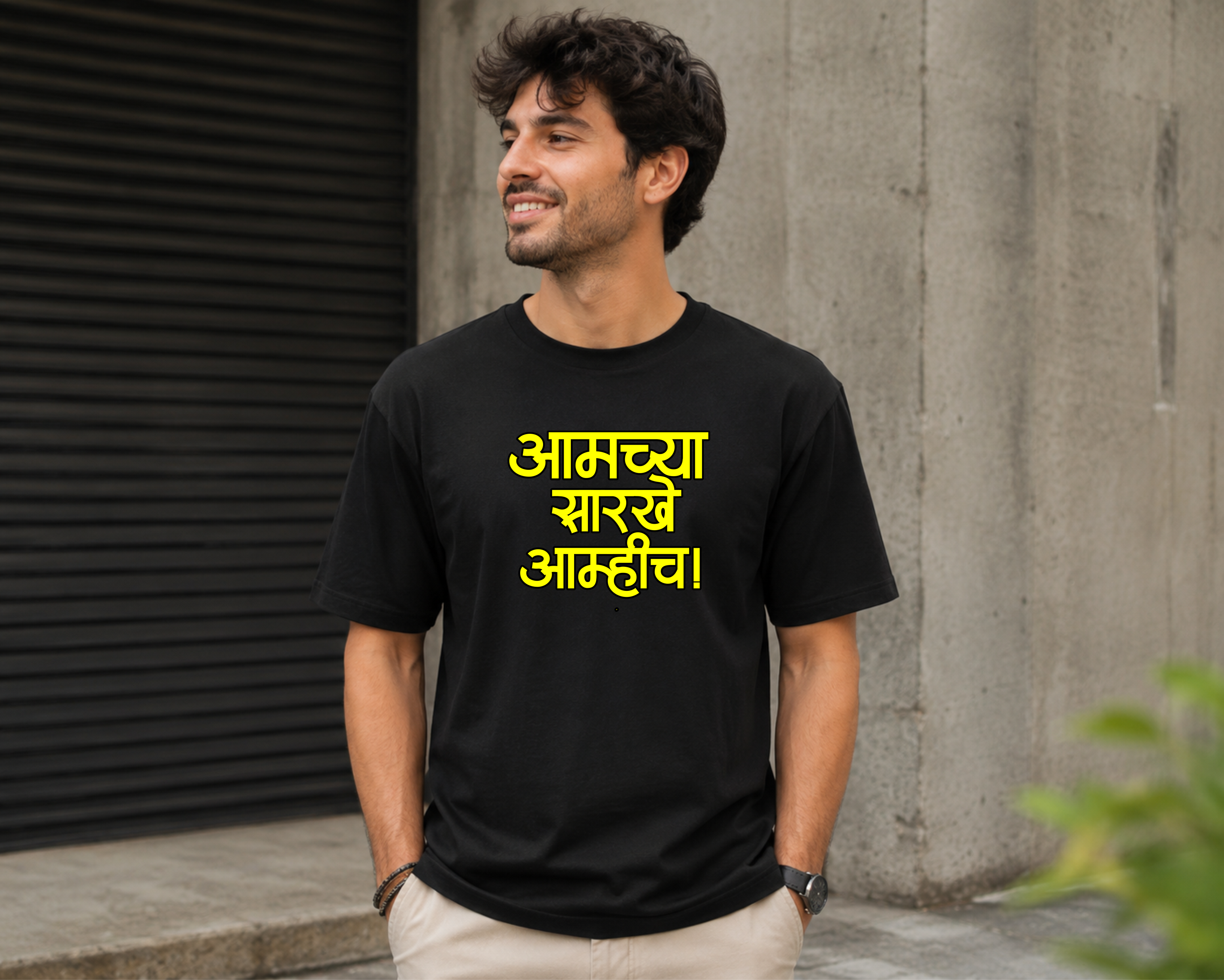 Amchya Sarkhe Amhich – Marathi T-Shirt | Unisex | by Firangee