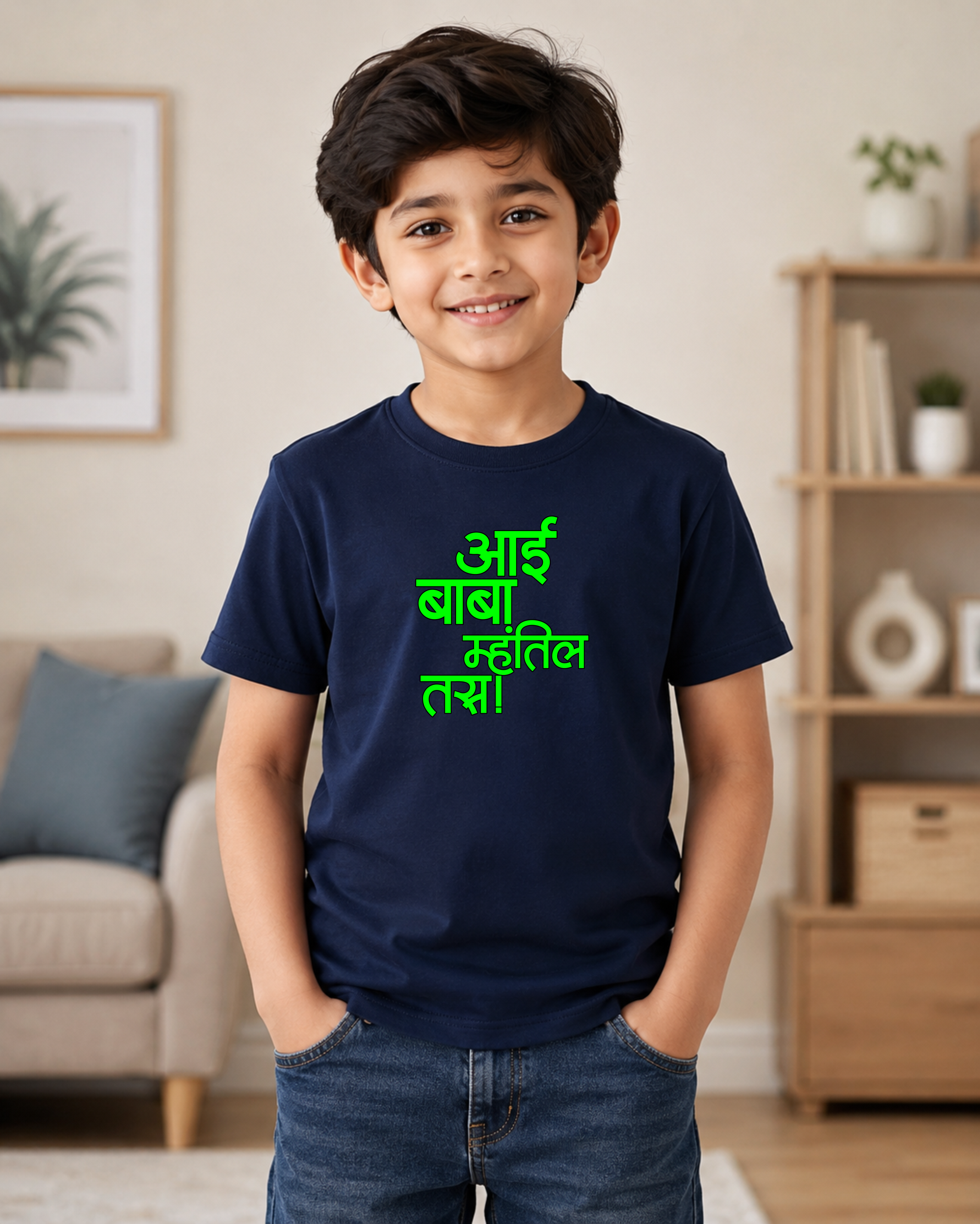 Aai Baba Mantil Tas | Kids Marathi-Tshirt | by Firangee