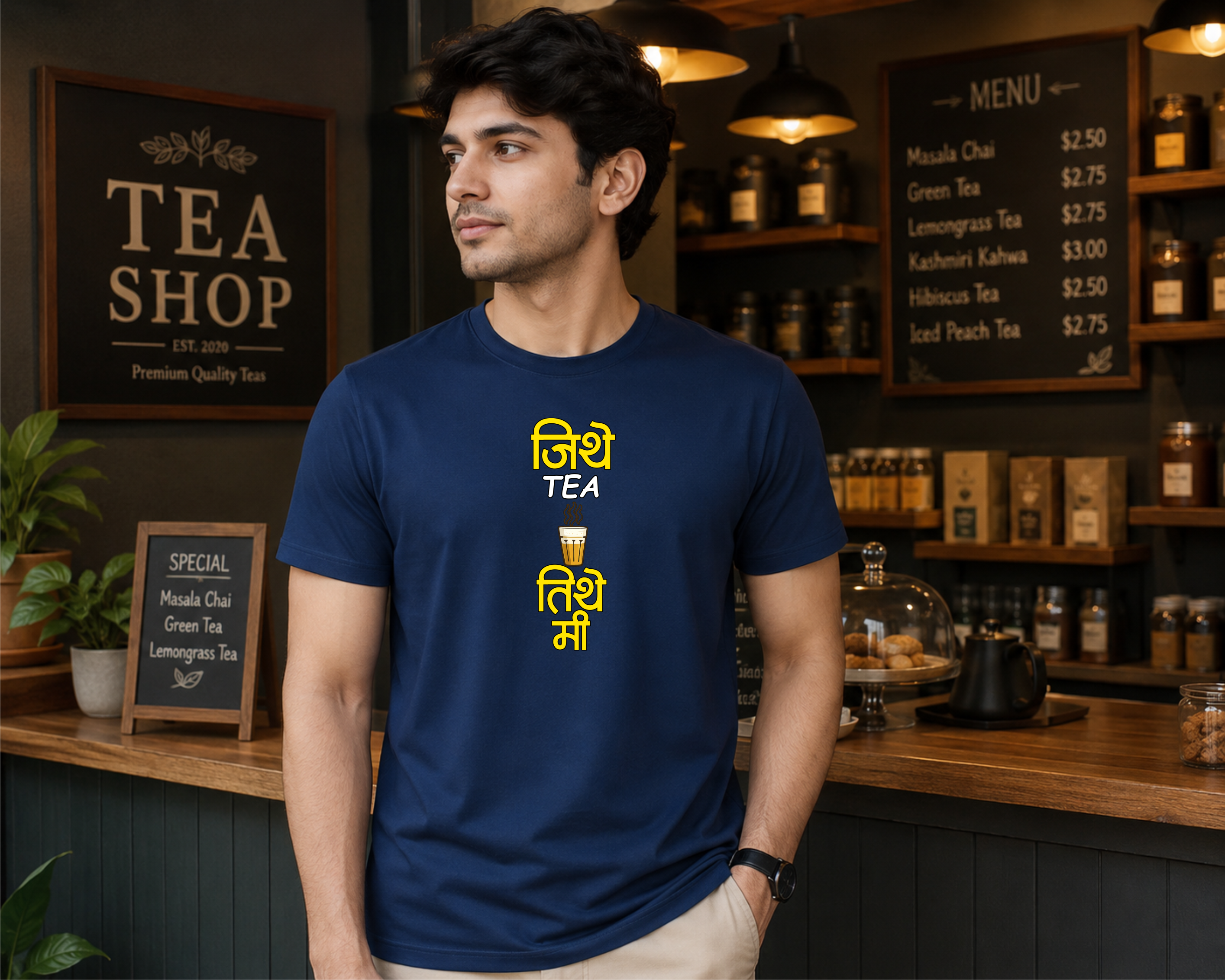 Jithe Tea tithe Me – Marathi T-Shirt | Unisex | by Firangee