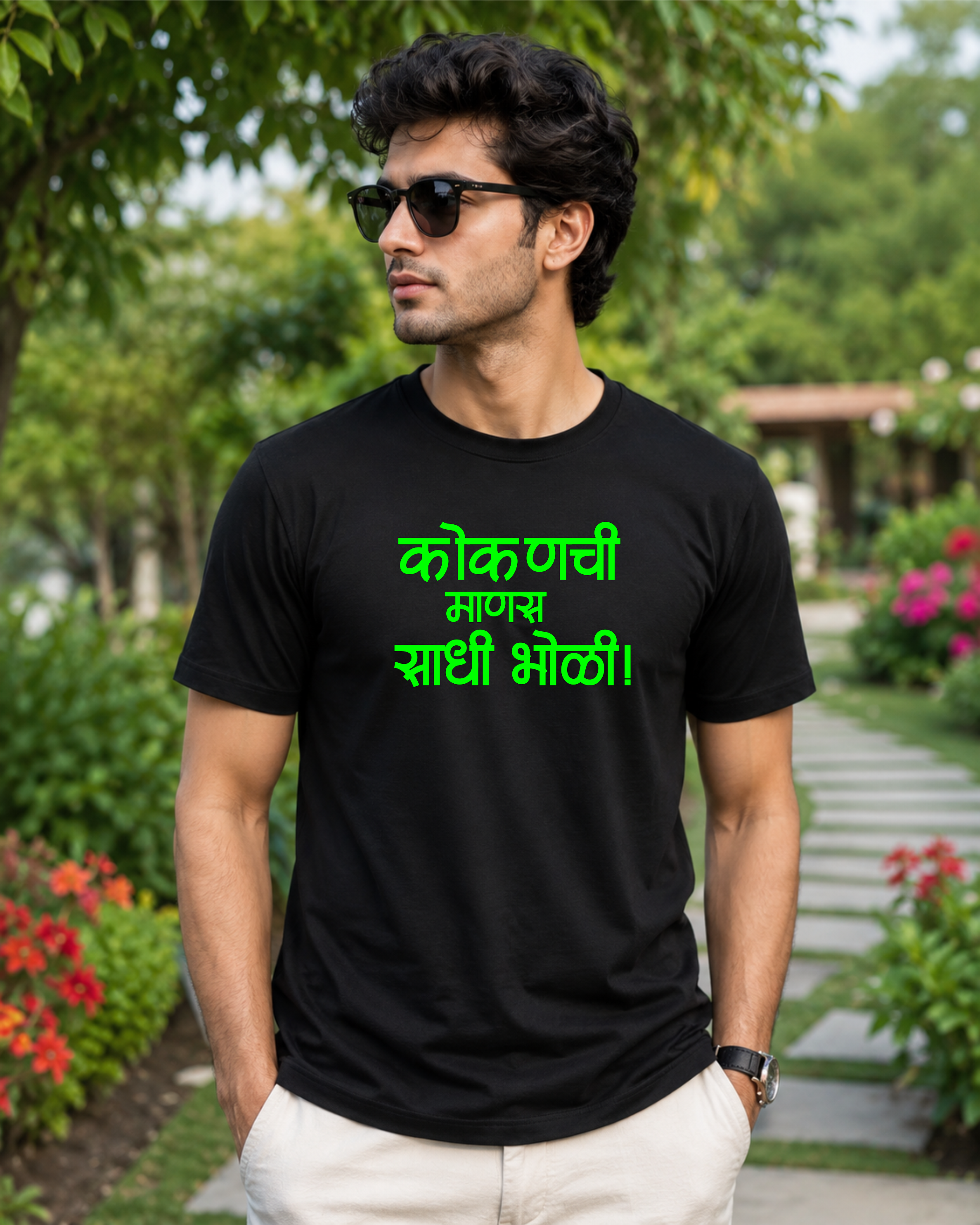 Kokanchi Mans Sadhi Bholi | Marathi T-Shirts | Unisex | by Firangee