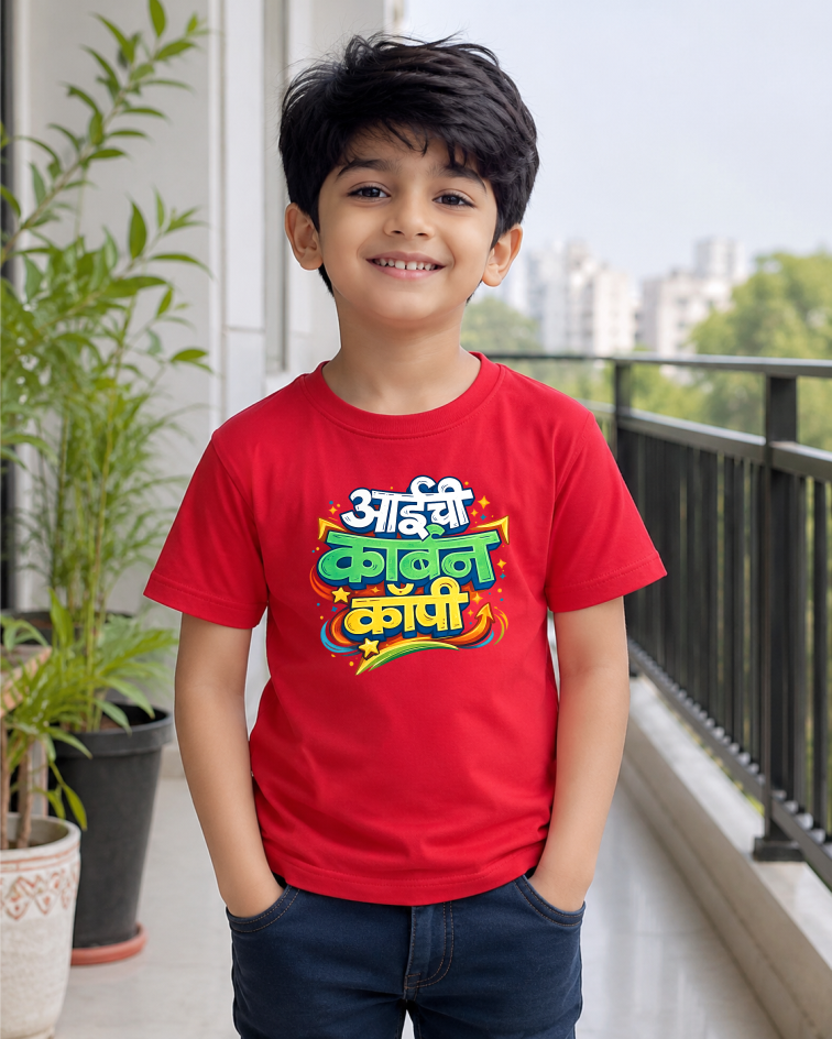 Aaichi Karban Copy | Kids T-Shirt | by Firangee