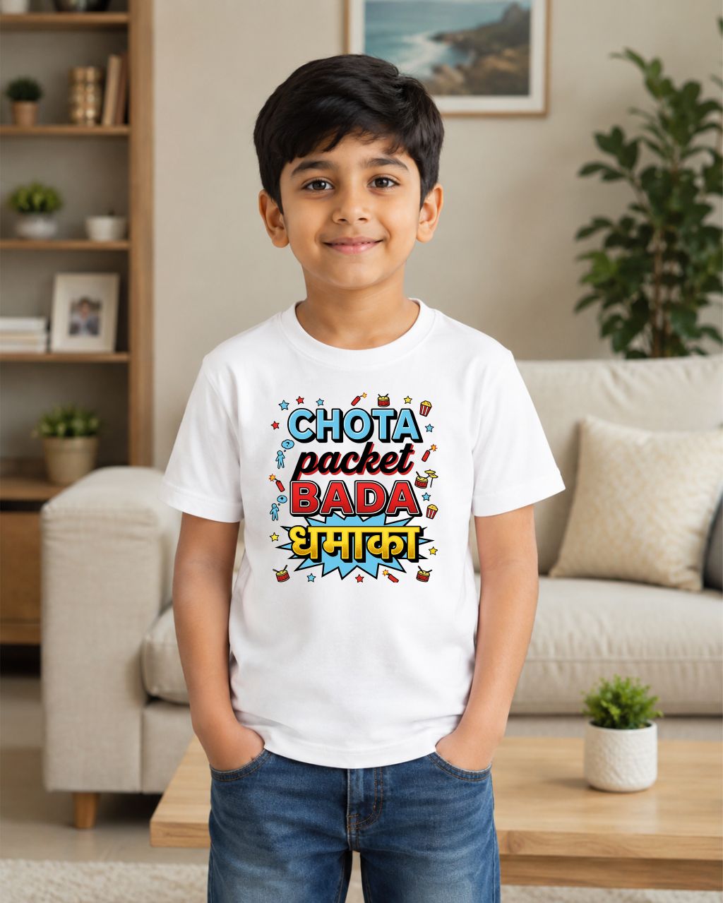 Chota Packet Bada Dhamaka | Kids T-Shirt | by Firangee
